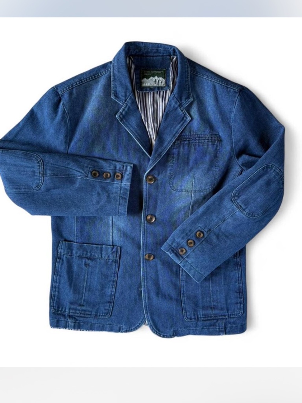 European American Style Industrial Military Brigade Free Spirit Denim Jacket XL